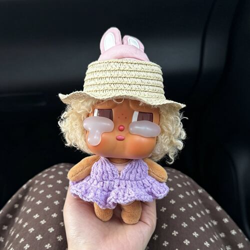 crybaby全速启航花苞针织裙vacation系列搪胶公仔夏季草帽套装
