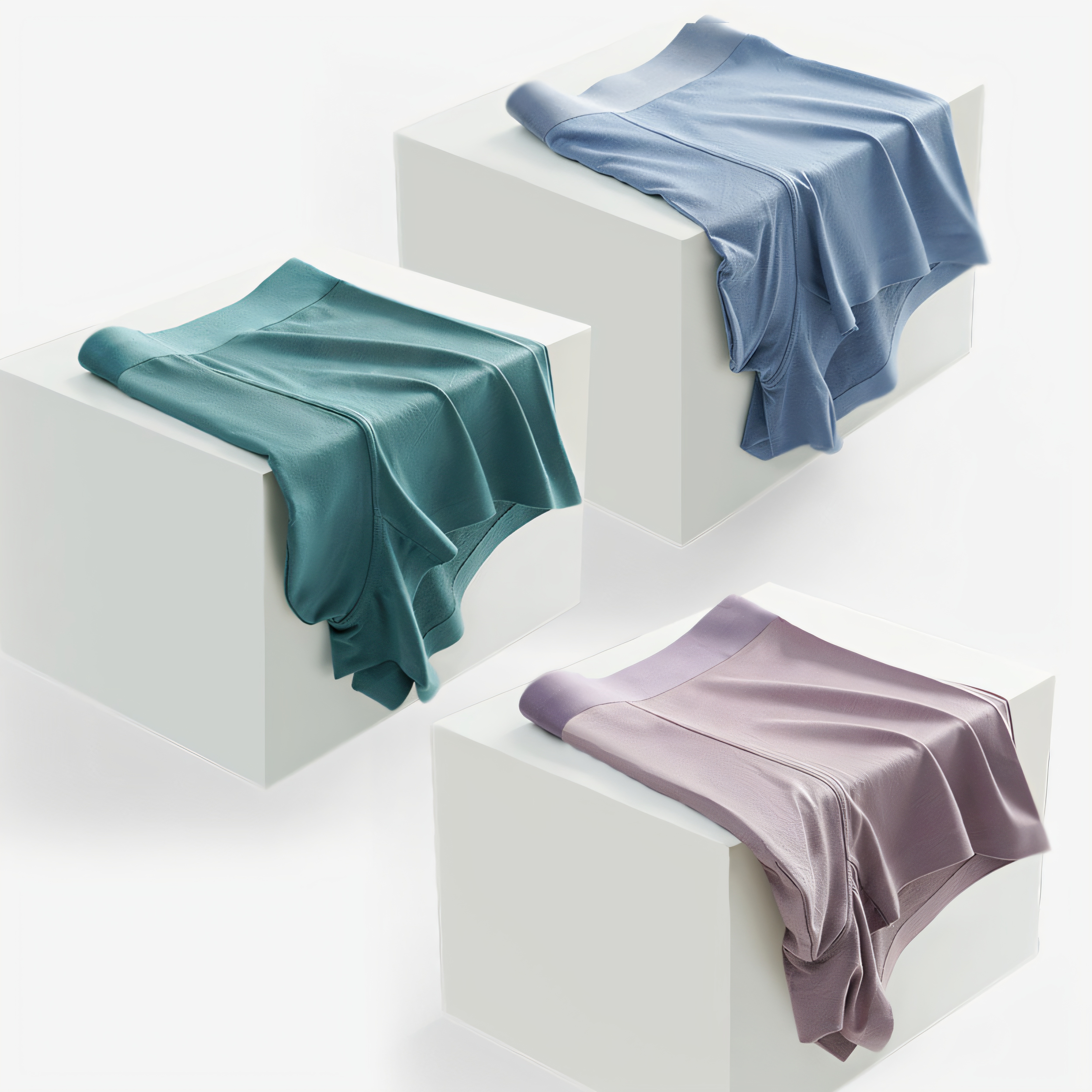 高端面料男士内裤无痕抗菌透气四角短裤头一片式莫代尔平角裤衩