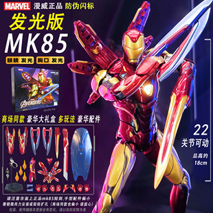 钢铁侠MK85手办0官方正版豪华4模型3发光中可动人偶马克7男生玩具