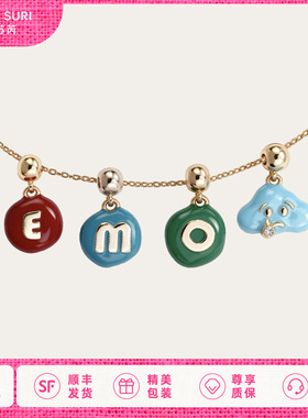 孟子义同款DIY搭配.糖豆字母项链