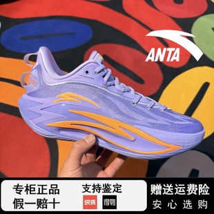 透气耐磨防滑低帮运动鞋 112531126 新款 安踏狂潮7减震碳板男篮球鞋