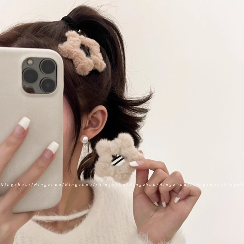 毛绒星星发夹女可爱侧边刘海夹子头饰2025新款秋冬碎发鸭嘴夹发卡,饰品/流行首饰/时尚饰品新,发饰,淘宝优惠券,粉丝福利购,淘宝优惠卷