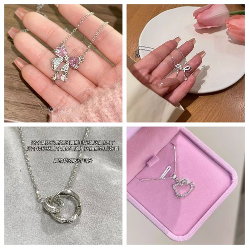 2025热销ins风甜美吊坠锁骨链