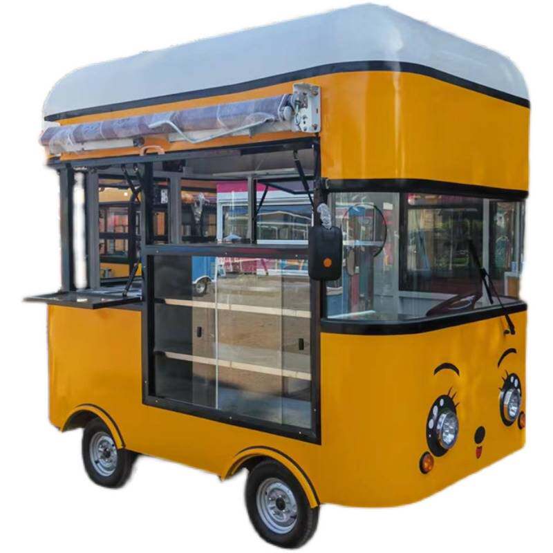 小吃车多功能餐车四轮炸串车夜市美食街早快餐移动摆摊车商用房车