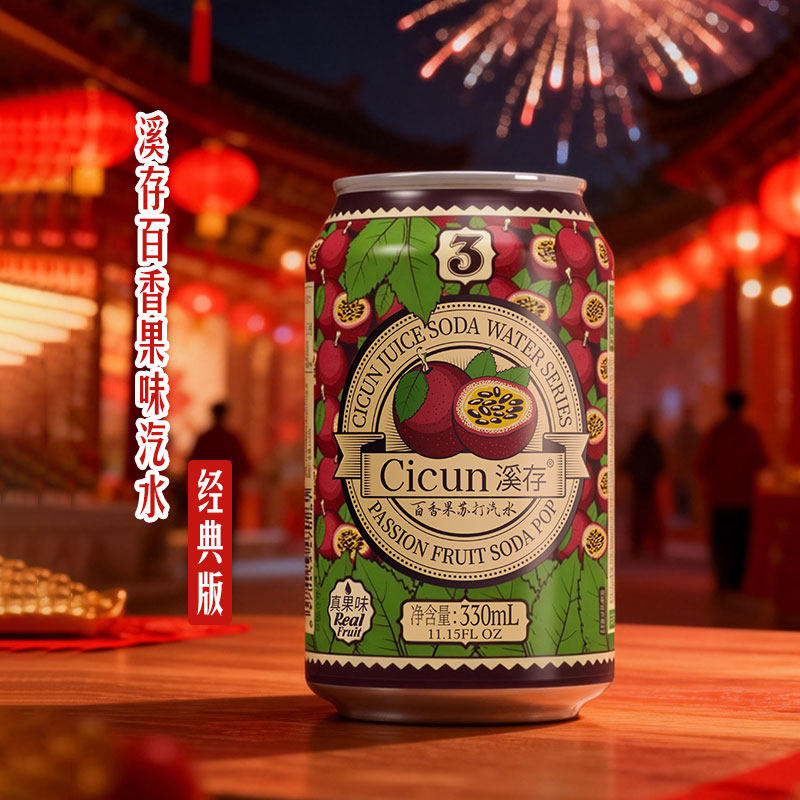 溪存苏打水真果汁百香果味苏打气泡水碳酸汽水,咖啡/麦片/冲饮,气泡水,淘宝优惠券,粉丝福利购,淘宝优惠卷