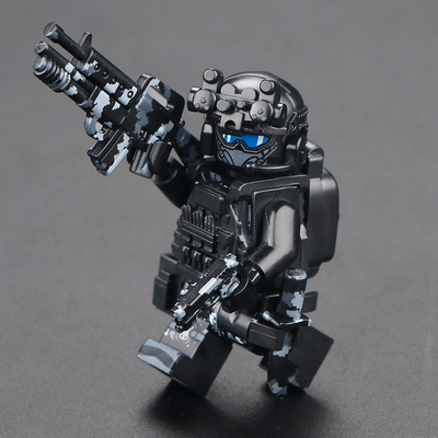 三角洲行动威龙特警中国积木人仔帅气军事6士兵武器儿童拼装9玩具