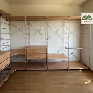 【51深包安装】日式卧室落地挂衣架家用衣帽间架子组装开放式衣柜