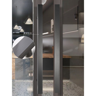 高端玻璃门拉手宴会厅包厢实木门把手酒店双开大门设计师把手定制