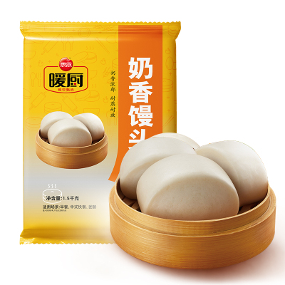 思念奶香馒头1500g 学生儿童营养早餐半成品食品早点宝宝小馒头