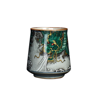 今丰唐老陶泥陶瓷茶杯墨龙主人杯个人专用大号功夫茶具品茗杯单杯