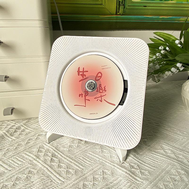 kecagCD机生日快乐壁挂黑胶CD播放机蓝牙音响一体桌面听光盘专辑