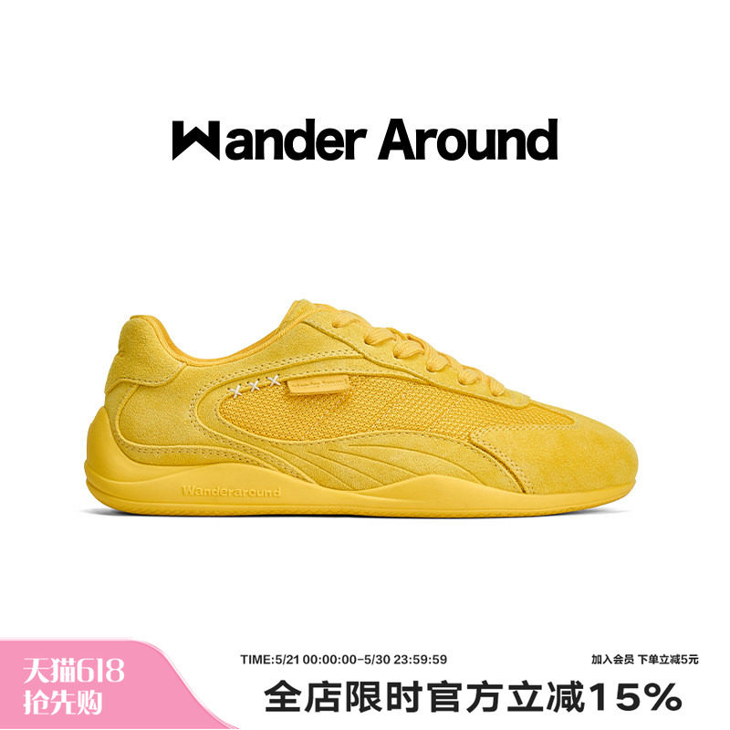 Wander around2026春款「速训系列」厚底增高休闲复古德训鞋女