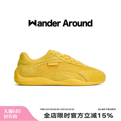 Wander around2026春款「速训系列」厚底增高休闲复古德训鞋女
