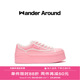 Wander 女 厚底增高6CM休闲百搭马卡龙粉色帆布鞋 around夏季 薄款