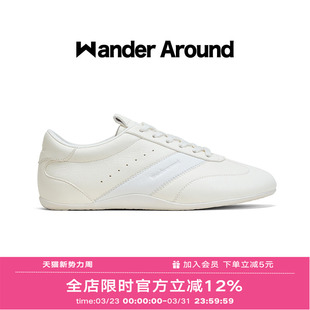 Wander around2026春款「薄训系列」薄底休闲复古德训鞋女