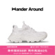 白色厚底增高运动老爹鞋 女 Around 漫行春秋款 胡夏同款 Wander