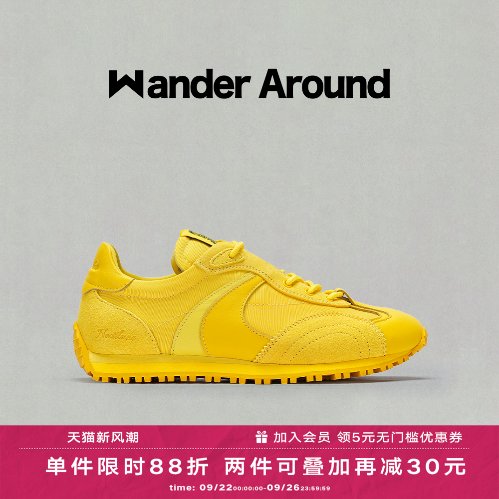 【邢菲同款】Wander around春秋款LUNA系列黄色阿甘休闲德训鞋女