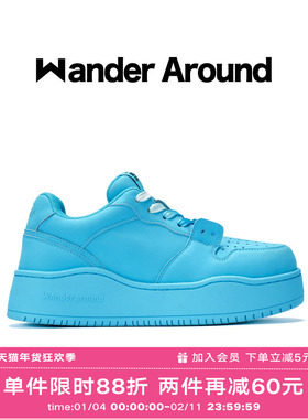 【明星同款】Wander around漫行春秋款海盐汽水厚底增高休闲板鞋