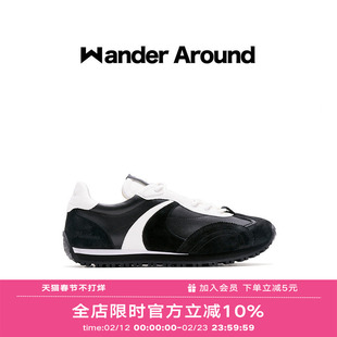 Wander around2025春夏新款LUNA系列黑白拼色阿甘休闲德训鞋女