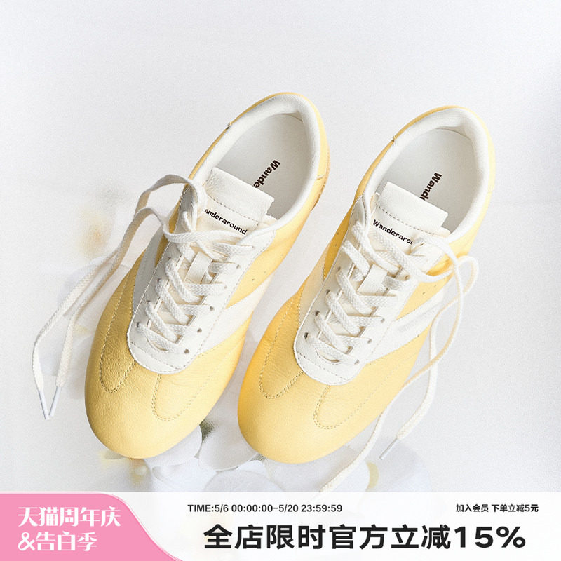 Wander around2026春款「薄训系列」薄底休闲复古德训鞋女