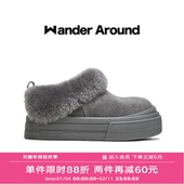 新款 Wander around冬季 厚底增高6cm雪地靴防水保暖短筒靴