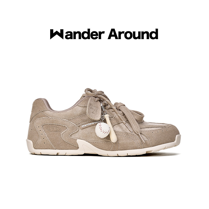 Wander around2025秋季新款厚底增高德训鞋休闲复古足球鞋女