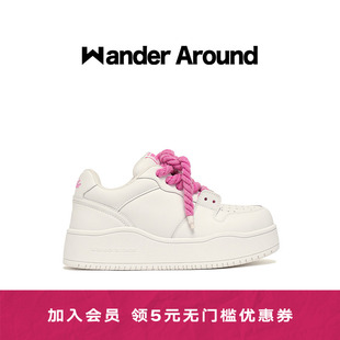 around25年春款 厚底增高休閑板鞋 楊超越同款 小白鞋 女 Wander