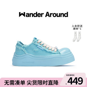 【重磅新品】Wander Around漫行2024年春夏新款晴空蓝大头帆布鞋