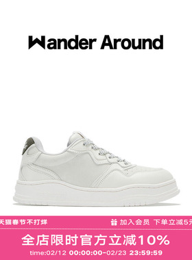 Wander around秋款花巷Flower Lane系列汉玉白低帮平底休闲板鞋女