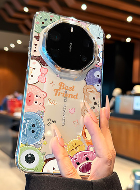 适用华为mate80rs非凡大师手机壳新款创意高级感mate80promax小众可爱卡通伙伴80pro防摔透明m80全包女保护壳