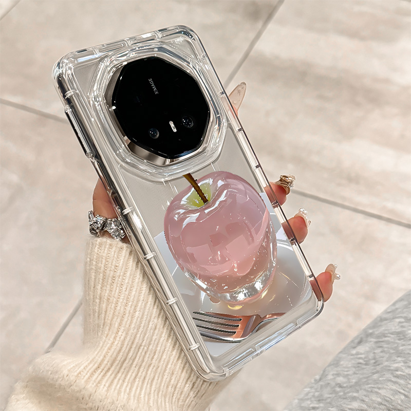 适用华为mate70rs水晶苹果手机壳