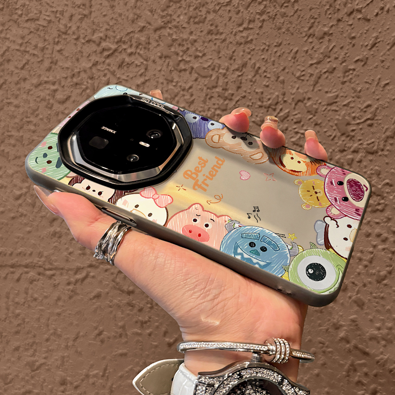 适用华为mate70rs卡通伙伴彩银壳