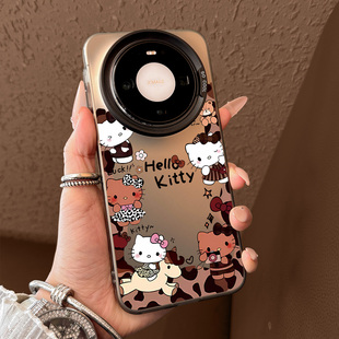 适用华为mate80手机壳新款 mate80promax豹纹小马可爱kt猫m70创意m60超薄m50小众全包防摔m40女高级感网红爆款