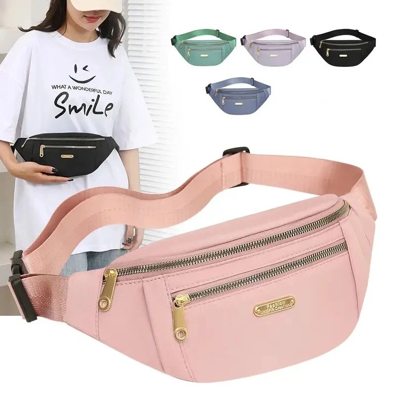 Women Waist Bag Fanny Pack Zipper Chest Bag Female Banana Ba