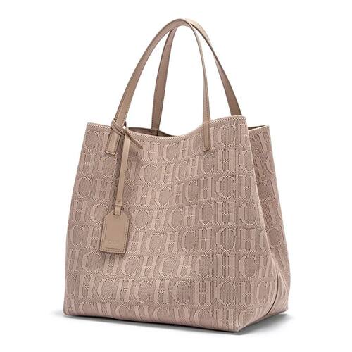 CHCH Tote Bag New Large Capacity Black Simple Knitted Shoppi