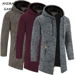 Autumn Men's Long Sleeve Sweatshirts for Men with Zipper Hoo