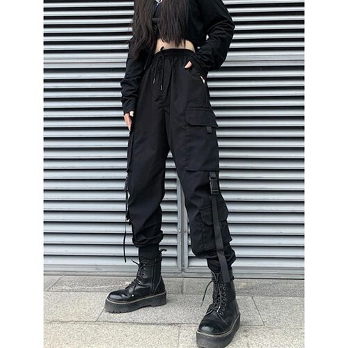 Fashion Hip Hop Joggers Cargo Pants Women Men Harem Pants Mu