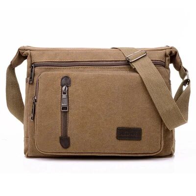 Canvas Shoulder Bag Bottle Men Women Casual Simple Fashion R