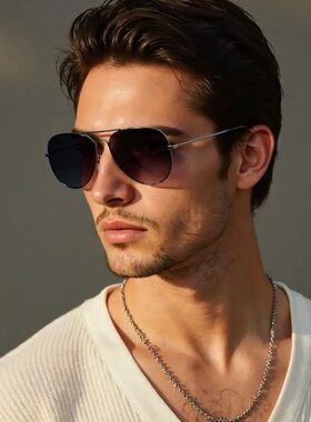 Classic Pilot Men Sunglasses Polarized Vintage Metal Ray Sun