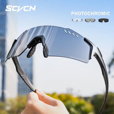 SCVCN Photochromic bike Cycling glasses UV400 Bicycle riding