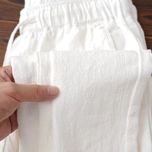 Boho Cotton Linen Pants for Men New Summer Lightweight Loose