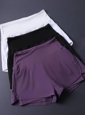 Women's 2 in 1 Shorts with Pockets - Lightweight Breathable