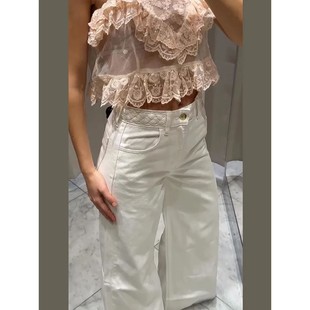 Loose Spring 2025 Vintage Pant Jeans Denim Women Fashion