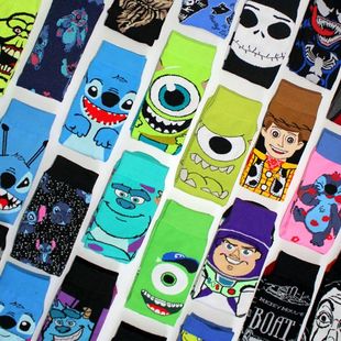 Socks Char New Cartoon Quality High Men Long Design Style