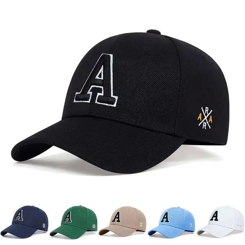 Unisex Simple Letter A Embroidery Baseball Caps Spring and A