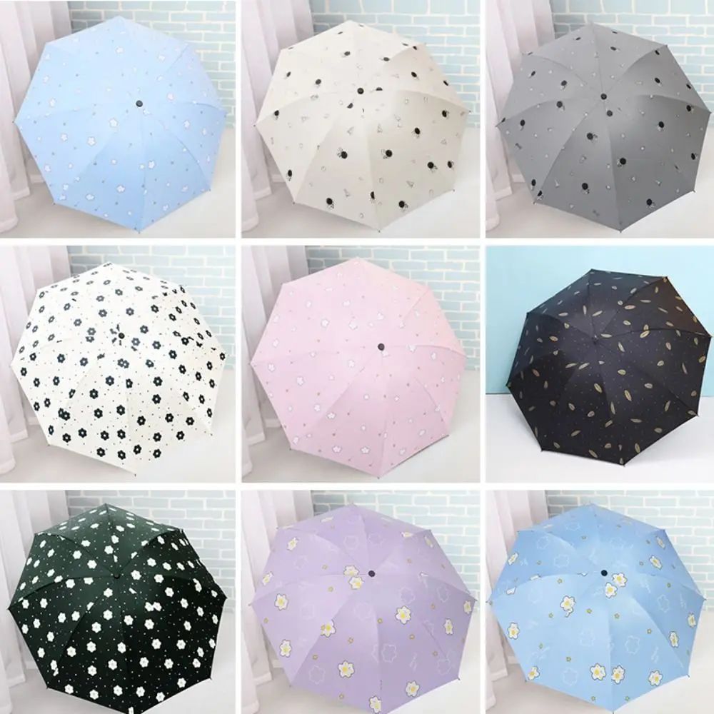 Ultraviolet Protection Parasol Portable Wind Resistant Small