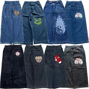 Y2K men Jeans Goth Printed graphic high quality Baggy jeans