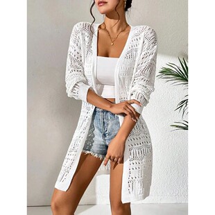 color knitted cardigan Polyester sun solid with shad 100.00%