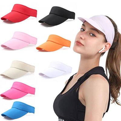Summer Empty Top Sun Visor Hat Foldable Sport Running Hat Ad