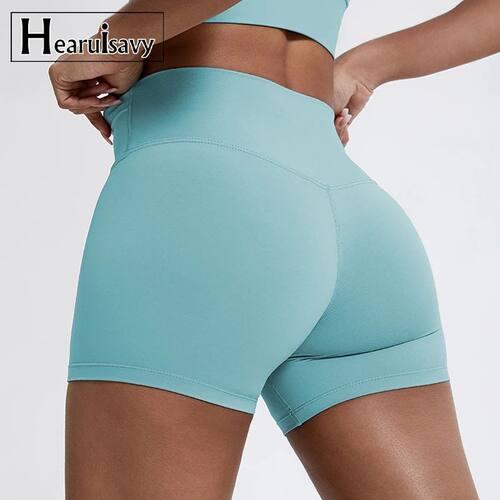 Hearuisavy Summer Running Sports Shorts Women Buttock Lift L
